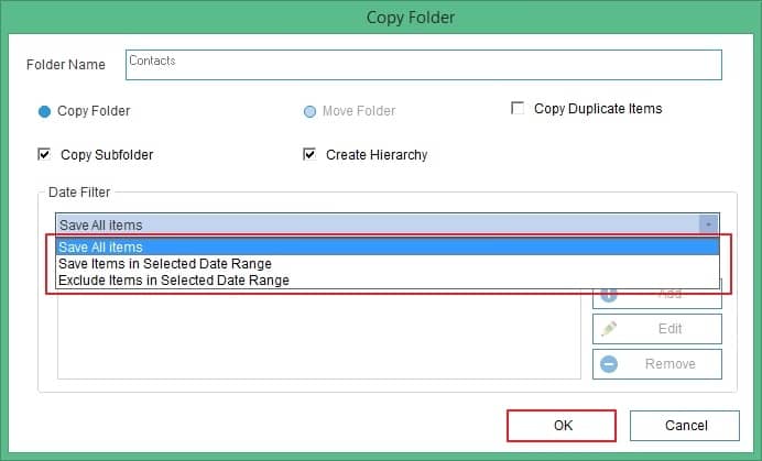 Define date filter